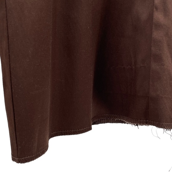 Vintage Y2K Low Rise Flare Leg Pants Dark Brown Satin Trousers Stretch | Size 1 - Picture 12 of 15